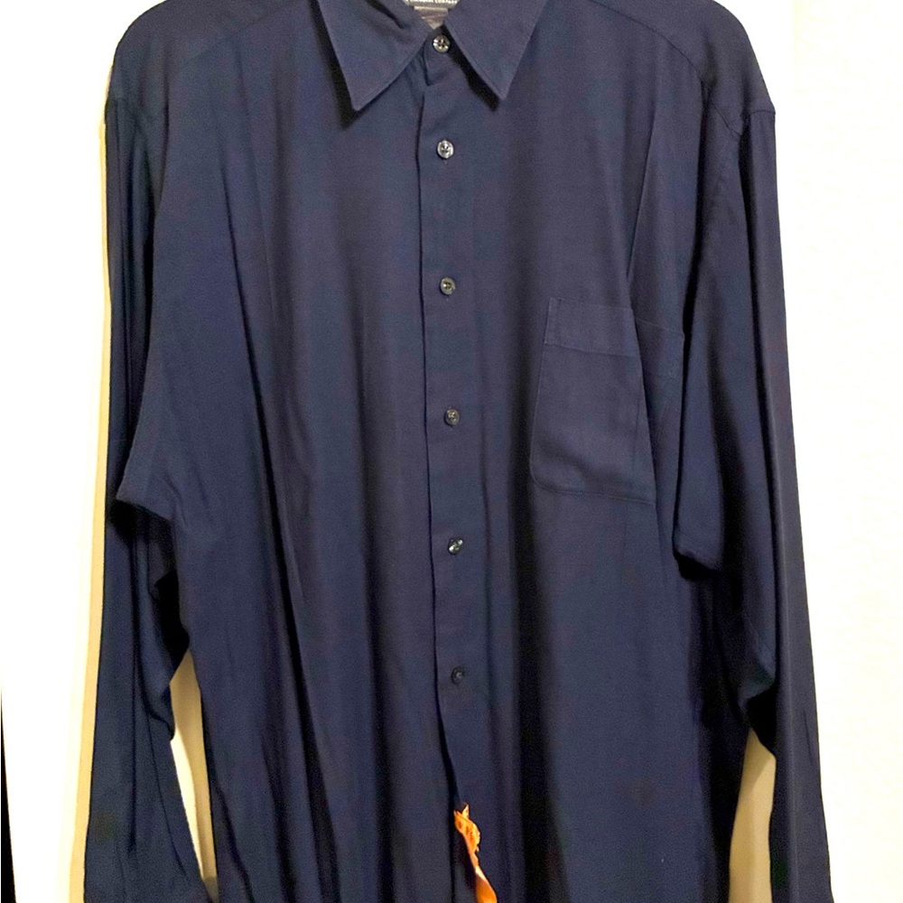 Liz Claiborne Men's Deep Blue Button Down Shirt